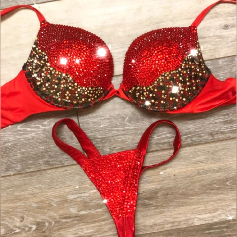 Victoria's Secret | Intimates & Sleepwear | Victoria Secret Bling Luxury  Couture Custom Rhinestone Sparkly Bra Thong Set | Poshmark